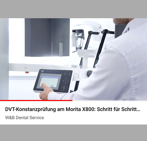 DVT Konstanzprüfung am Morita X800 - YouTube-Video